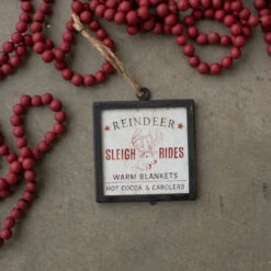 "Reindeer Sleigh Rides” Christmas Ornament -Christmas Decoration E203561 1 80701