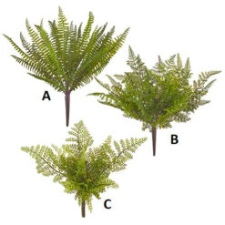 Fern Bush, 15", 3 Style Options -Christmas Decoration F3702153