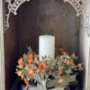Julep Blooms Candle Ring, Pumpkin, 11" -Christmas Decoration FG54452