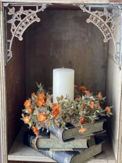 Julep Blooms Candle Ring, Pumpkin, 11"