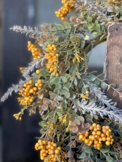 Darby Berry Candle Ring, Mustard, 12" -Christmas Decoration FG5599 2750ebf0 1766 4600 9607 ff4ed63040cf