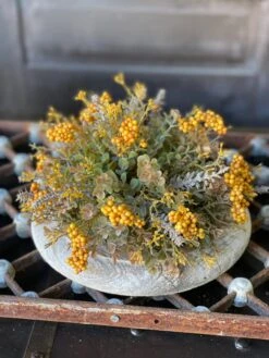 Darby Berry Half Sphere, Mustard, 10" -Christmas Decoration FG5600