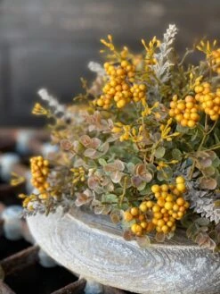 Darby Berry Half Sphere, Mustard, 10" -Christmas Decoration FG56002