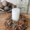 Crispin Berry Candle Ring, Pumpkin, 9" -Christmas Decoration FG6001