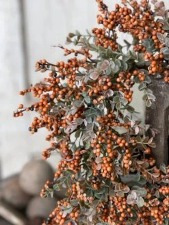 Crispin Berry Candle Ring, Pumpkin, 12" -Christmas Decoration FG60022