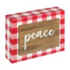 "Peace" 3D Red Buffalo Check Plaid Wood Block Sign -Christmas Decoration FR 1285 900x 6e2269d7 cc08 4c1a b01e 6b8465a7d16d