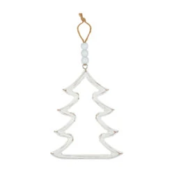 Hollow Whimsical Christmas Tree Beaded Christmas Ornament