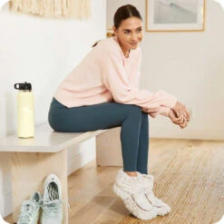 Warmies Plush Microwavable Lavender Scented Slippers Brown -Christmas Decoration FWSLIMB 7 58938.1693587236