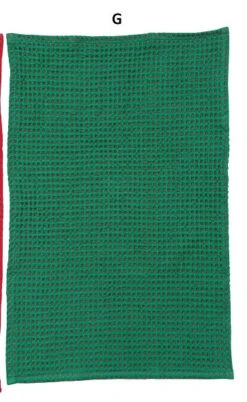 Waffle Weave Tea Towel With Kantha Stitch, 2 Color Options -Christmas Decoration G 7ae90720 0f0c 4d1d 9555 3144c4ad52d3