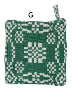 Woven Cotton Pot Holder With Pattern, 2 Color Options -Christmas Decoration G 909cc78c 6315 4e5e 9566 9b6bdc48e0e9