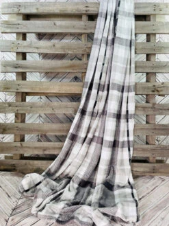 Calvin Grey Plaid Throw 8 Calvin Grey Plaid Throw -Christmas Decoration Grey Plaid 4 63242.1665432583