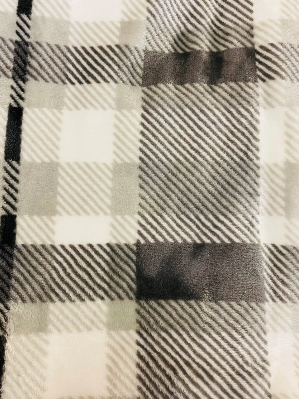 Calvin Grey Plaid Throw 4 Calvin Grey Plaid Throw - Image 2