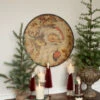 "Joy To The World" Santa & Reindeer Distressed Round Sign (Pick Up Only) 1 "Joy To The World" Santa & Reindeer Distressed Round Sign (Pick Up Only) -Christmas Decoration H165032 4 66870