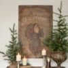 Santa Claus "We Wish You A Merry Christmas" Distressed Sign (Pick Up Only) -Christmas Decoration H214064 1 08210