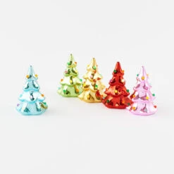 Christmas Brites Ceramic Lighted Tree, 5 Color Options