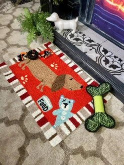 Jellybean Rug Dachshund Dinner 20X30 -Christmas Decoration JBDBY007 Lifestyle 2 87199.1671655786