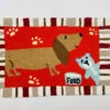 Jellybean Rug Dachshund Dinner 20X30 -Christmas Decoration JBDBY007 on White 78578.1671655786