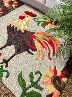 Jellybean Rug Rooster & Sunflowers 20" X 30" 10 Jellybean Rug Rooster & Sunflowers 20" X 30" -Christmas Decoration JBHV009 3 22919.1649788276