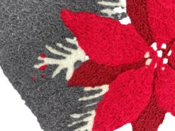 Jellybean Rug Poinsettias On Gray -Christmas Decoration JBLKWN001 2 88956.1691696682