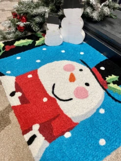 Jellybean Rug Holly Jolly Snowman 20" X 30" -Christmas Decoration JBLSFG054 2 64609.1649787957