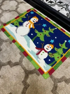Jellybean Rug Dancing Christmas Trees And Snowmen Doormat 10 Jellybean Rug Dancing Christmas Trees And Snowmen Doormat -Christmas Decoration JBLVHT016 5 75219.1696859153