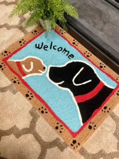 Jellybean Welcome Dogs Rug 21" X 33" 8 Jellybean Welcome Dogs Rug 21" X 33" -Christmas Decoration JBSE017 Lifestyle Main 61714.1649790737