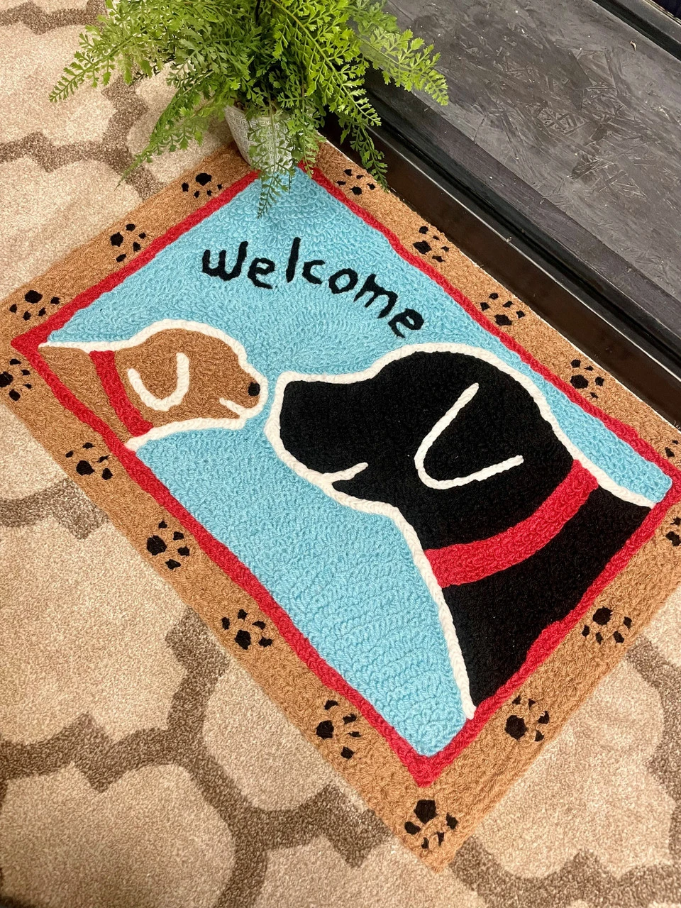 Jellybean Welcome Dogs Rug 21" X 33" 4 Jellybean Welcome Dogs Rug 21" X 33" - Image 2