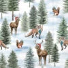 Nordic Winter Wild Animals Christmas Lunch Paper Napkin Pack -Christmas Decoration L1018742 2T