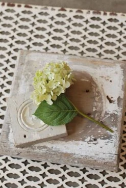 Hydrangea Pick, Green, 9"