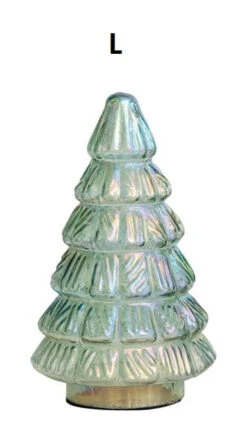 Embossed Glass Tree, 2 Color Options -Christmas Decoration L b8d78707 77d4 420e 83d5 abf1f5e2d659