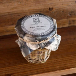 French Willow Wrapped Glass Candle, Fall Festival Scent By Porch View Home