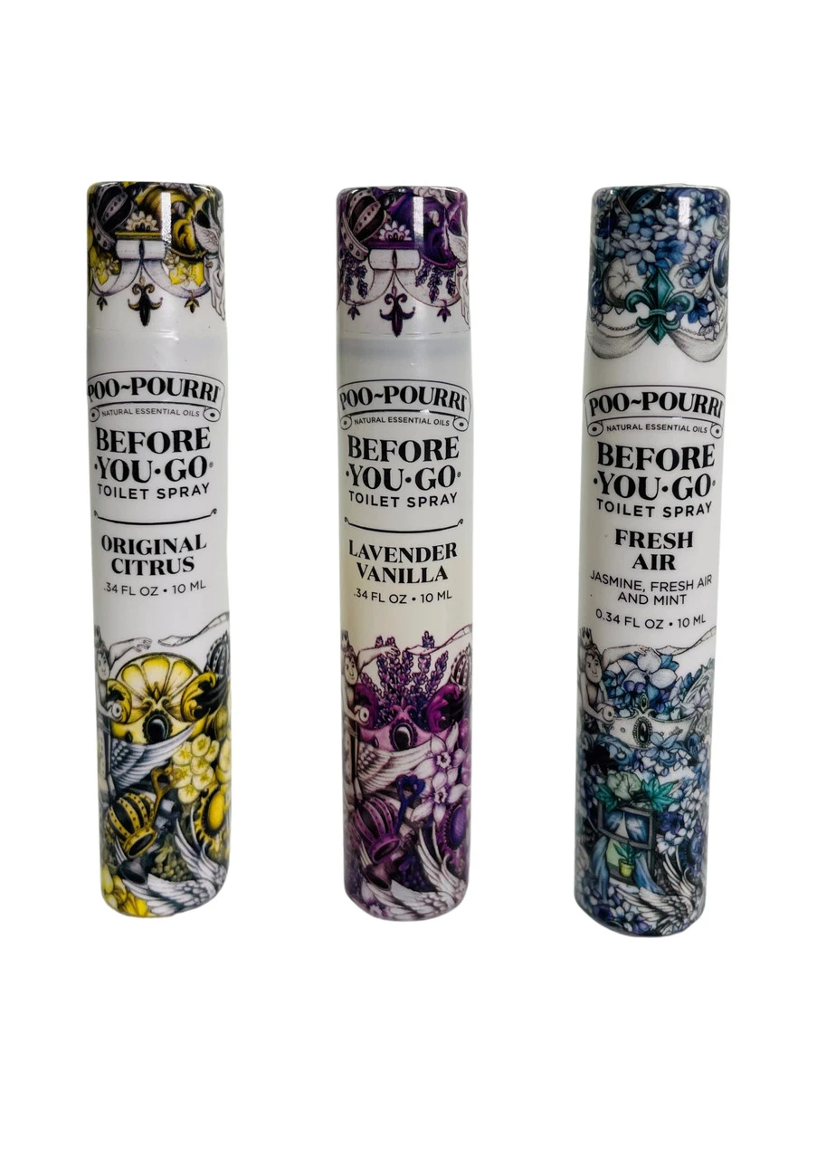 Poo-Pouri Before You Go On The Go Set Of 3 10ml Travel Size 3 Poo-Pouri Before You Go On The Go Set Of 3 10ml Travel Size