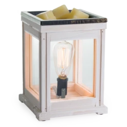 White Weathered Wood Vintage Style Bulb Illumination Fragrance Wax Melt Warmer By Candle Warmers Etc 7 White Weathered Wood Vintage Style Bulb Illumination Fragrance Wax Melt Warmer By Candle Warmers Etc -Christmas Decoration PRODUCTIMAGE3315MAR