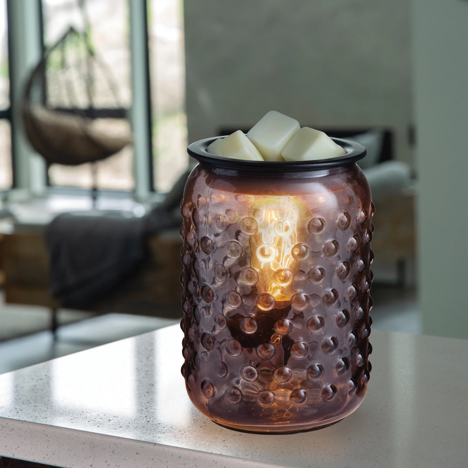 Smokey Hobnail Vintage Bulb Illumination Fragrance Wax Melt Warmer By Candle Warmers Etc 4 Smokey Hobnail Vintage Bulb Illumination Fragrance Wax Melt Warmer By Candle Warmers Etc - Image 2