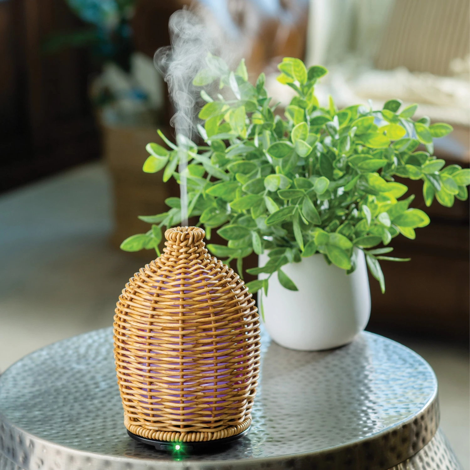 Wicker Vase Ultrasonic Essential Oil Diffuser By Airome' 3 Wicker Vase Ultrasonic Essential Oil Diffuser By Airome'