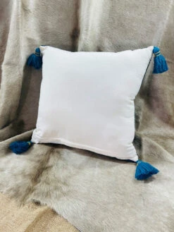 MasterWeave Toss Pillow Woven Geometric Teal Blue Chenille 19" Square 13 MasterWeave Toss Pillow Woven Geometric Teal Blue Chenille 19" Square -Christmas Decoration RO21MS96MW Lifestyle Back 32650.1677687897