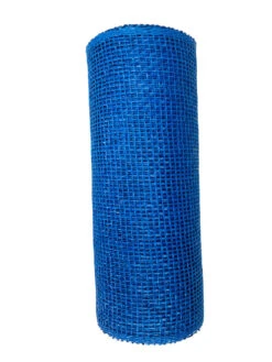 Ribbon Poly Burlap Mesh Royal Blue 10" X 10yd