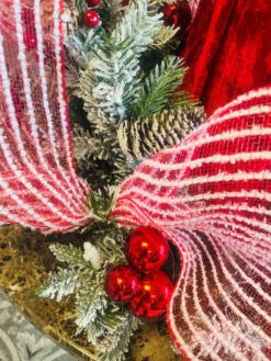 Ribbon Snowdrift Mesh 10.5" X 10Yd Red White 11 Ribbon Snowdrift Mesh 10.5" X 10Yd Red White -Christmas Decoration RY840234 Lifestyle 2 02079.1638395598