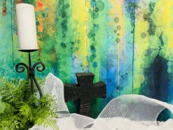 Ribbon Tinsel Mesh 10.5" X 10Yd White -Christmas Decoration RY850024 4 09976.1647373351