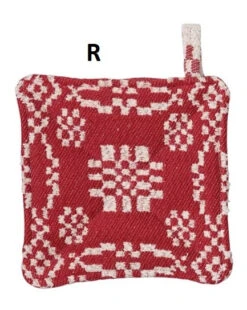Woven Cotton Pot Holder With Pattern, 2 Color Options -Christmas Decoration R 89126343 c43b 4f9c bd44 01d79a762514