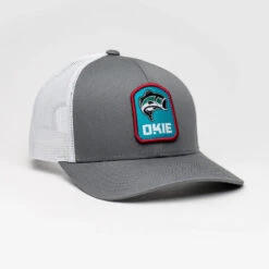 The Okie Brand Hat, Trapper, Gray & White