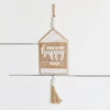 "This Is My Happy Place" Beaded Wood Wall Decor