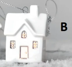 Miniature House Christmas Ornament, 2 Style Options -Christmas Decoration bbbbbbbbbbbbbbbbbb