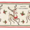 "Merry Christmas" Vintage Look Reindeer Serving Plate By Mud Pie -Christmas Decoration bbbbbbbbbbbbbbbbbbbbbbb
