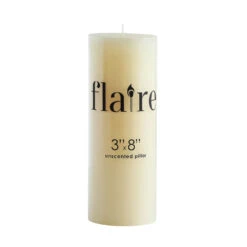 Unscented Pillar Candle By Flaire, Assorted Size Options -Christmas Decoration cd2006