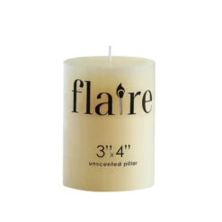 Unscented Pillar Candle By Flaire, Assorted Size Options -Christmas Decoration cd2008