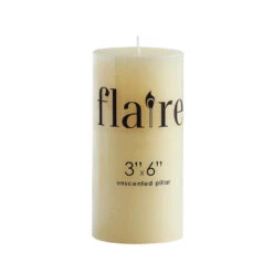 Unscented Pillar Candle By Flaire, Assorted Size Options -Christmas Decoration cd2009