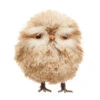 Faux Fur Owl, Beige -Christmas Decoration cf3409