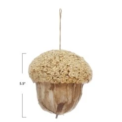 JuJube Bark Acorn Ornament, 5.5" -Christmas Decoration cf3412 2