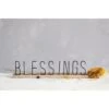 "Blessings" Metal And Wood Mantel / Table Top Sign -Christmas Decoration cf3532 1